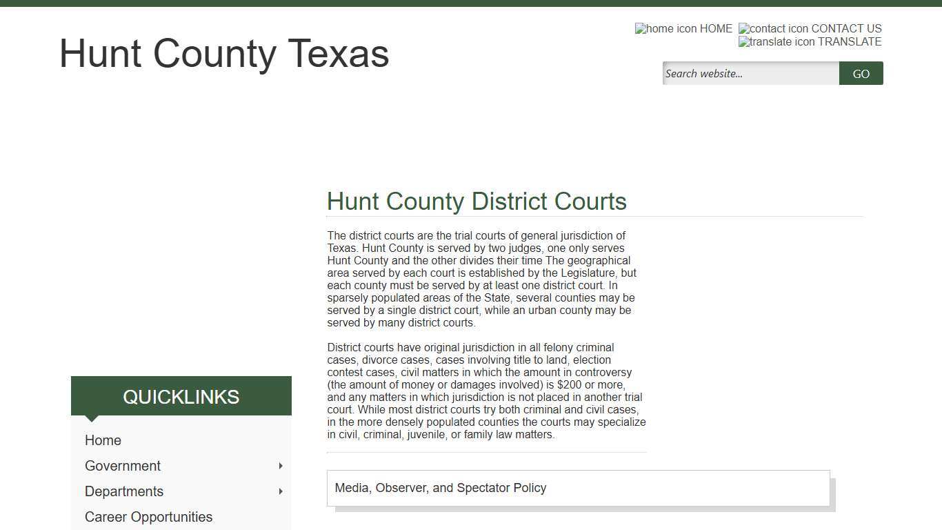 District Courts - Hunt County